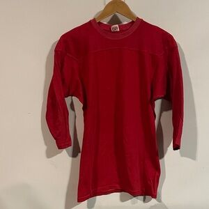 Vintage 1960s Canby Honda Raglin Jersey Red Long Sleeve Shirt